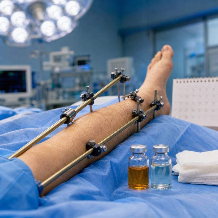 Atviro blauzdikaulio lūžio stabilizavimas ir antibiotikų profilaktika