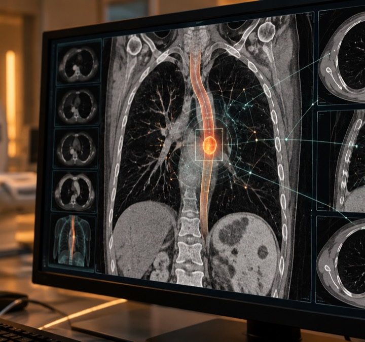 Krūtinės ląstos kompiuterinės tomografijos analizė ieškant ankstyvo stemplės vėžio požymių
